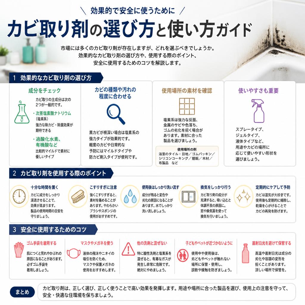 カビ取り剤の選び方と効果