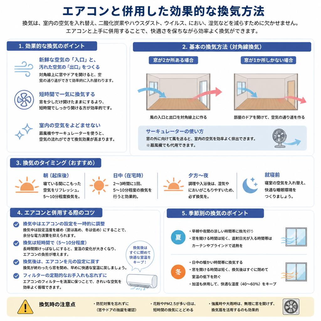 快適な空気環境を保つための換気方法