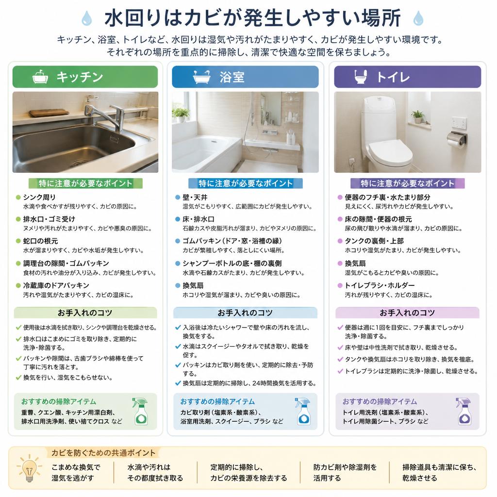 掃除が必要な水回りのポイント