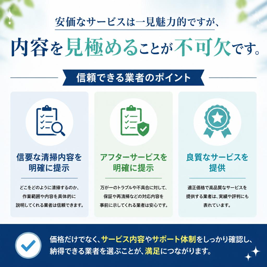 選ぶポイント:安さだけでは決めない