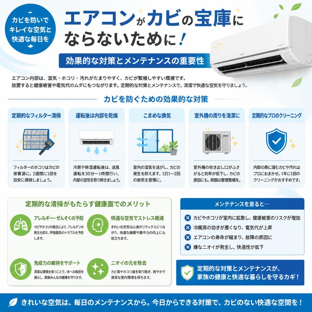 4. カビ防止対策とエアコンメンテナンスの重要性