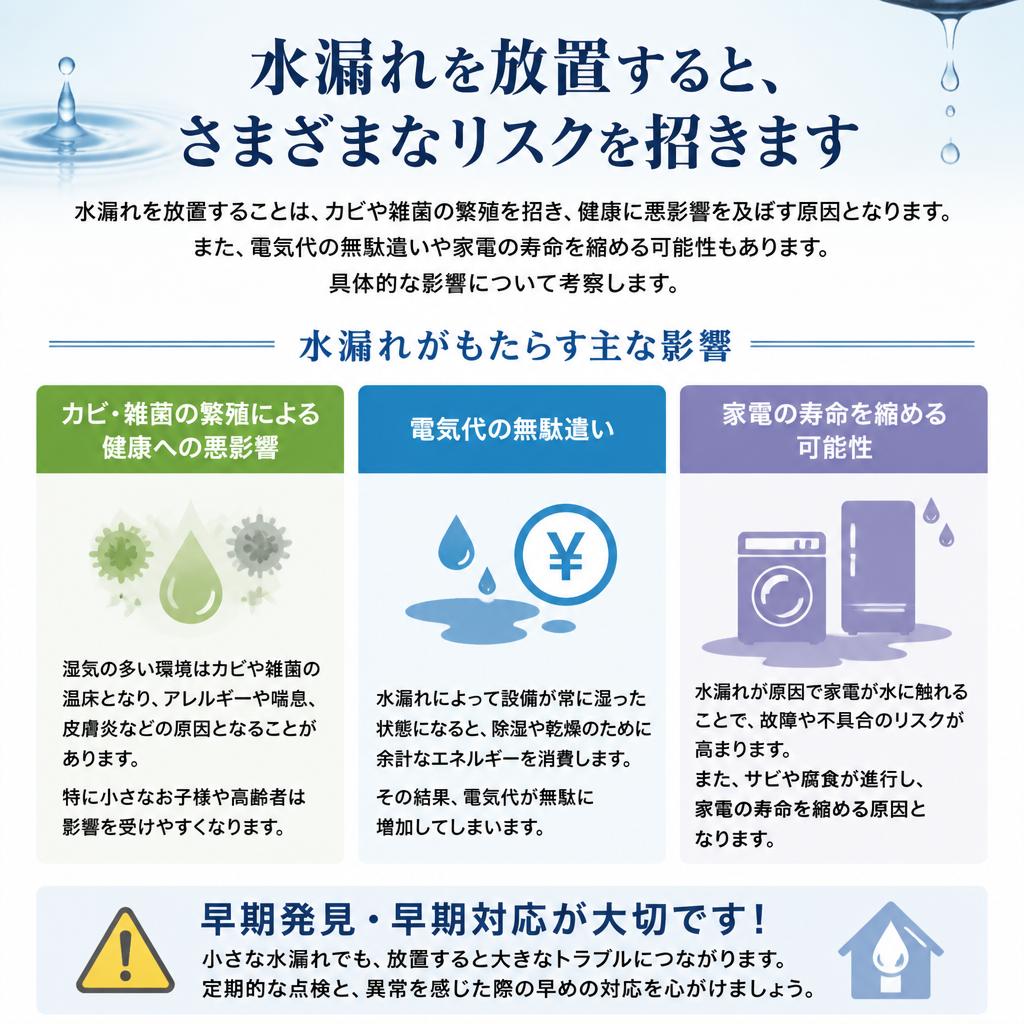 水漏れが及ぼす影響
